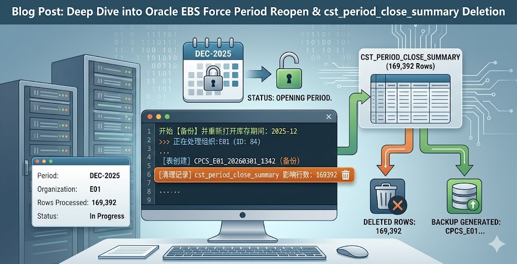Oracle EBS 实战：如何安全、极速地重新打开已关闭的库存期间